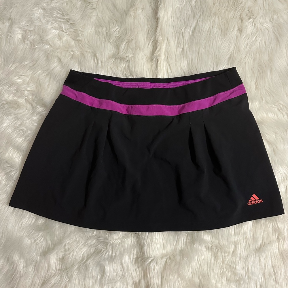 Adidas Black and Purple Sports Skirt